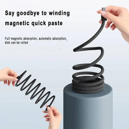 Self-Coiling Magnetic Charging Cable for Hassle-Free Use