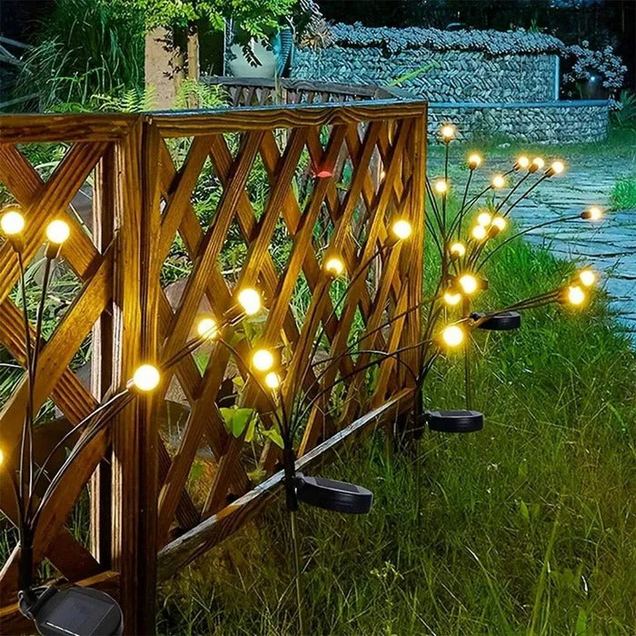 30in Solar Garden Light with Flexible Stems and Two Lighting Options