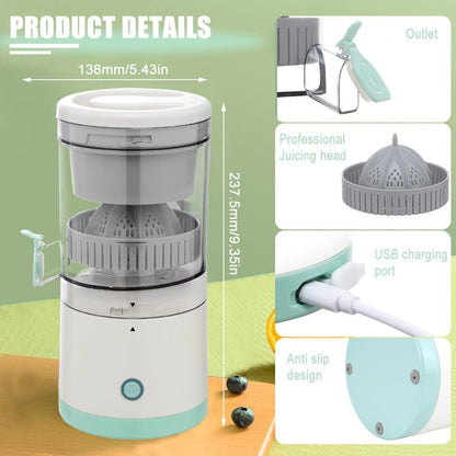Portable Juicer with USB Charging – Rechargeable Blender for Smoothies and Fresh Juice, Travel-Friendly Cup for Gym