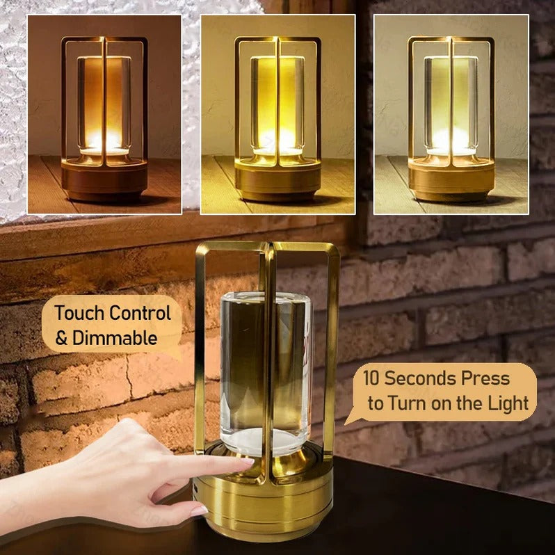 Portable Touch-Control Lamp with Adjustable Brightness and Color