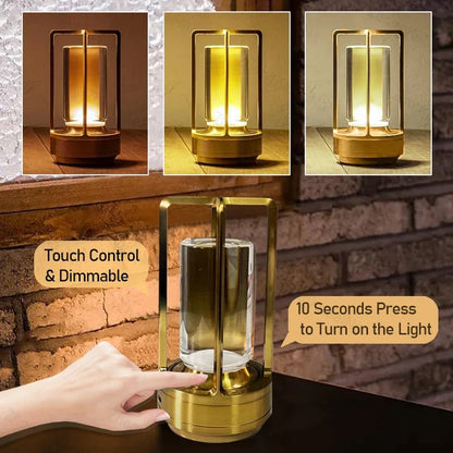 Portable Touch-Control Lamp with Adjustable Brightness and Color