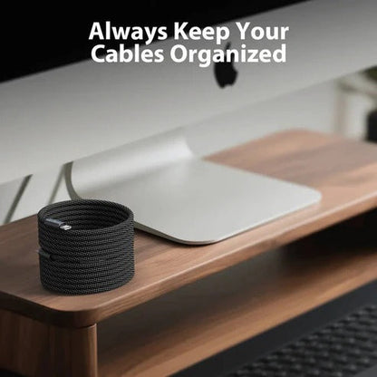 Self-Coiling Magnetic Charging Cable for Hassle-Free Use