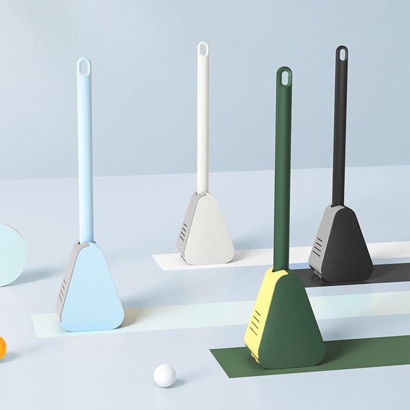 Space-Saving Toilet Brush with Effortless Reach and Dry Holder