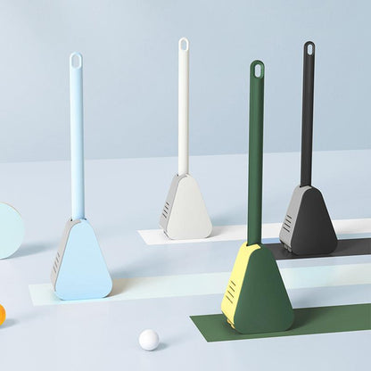 Space-Saving Toilet Brush with Effortless Reach and Dry Holder