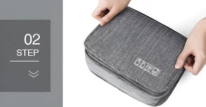 Travel-Friendly Hanging Organizer for Men's Toiletries