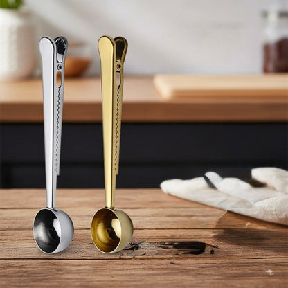 Dual-Function Tea Measure and Clip for Freshness