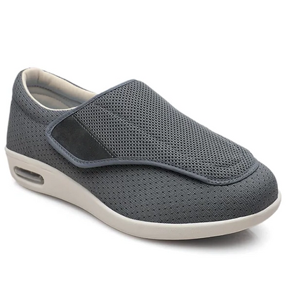Extra Wide Lace-Up Walking Shoes for Swollen Feet with Memory Foam Insole