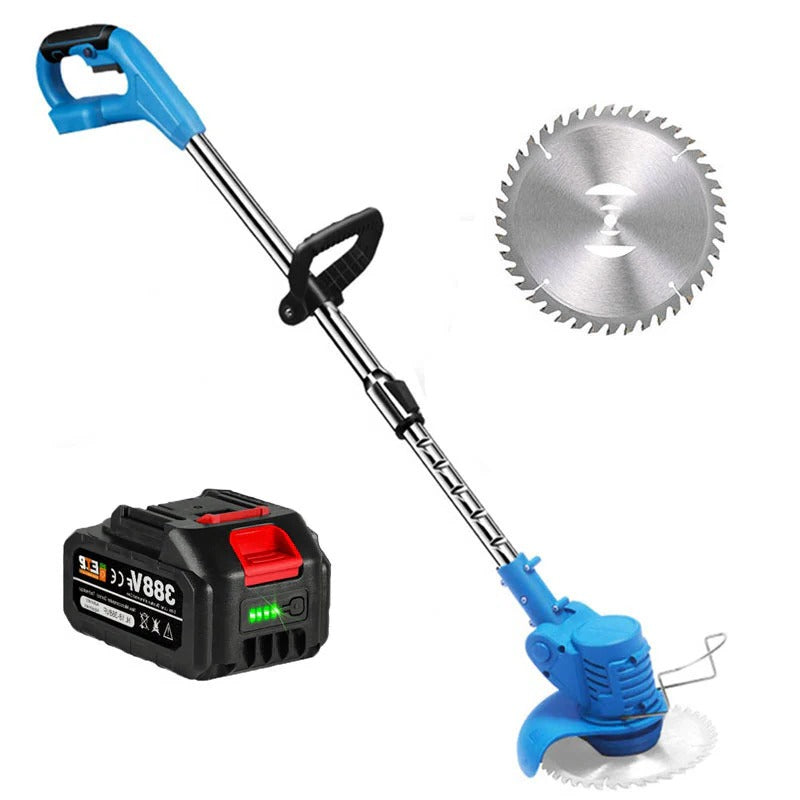 24V Cordless Grass Cutter with Telescopic Handle and Three Blades