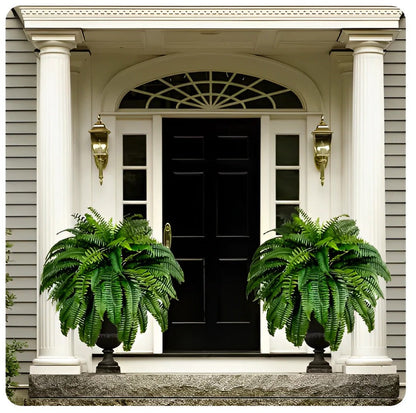 UV Resistant Artificial Boston Fern, 27.5in Wide with 18 Branches