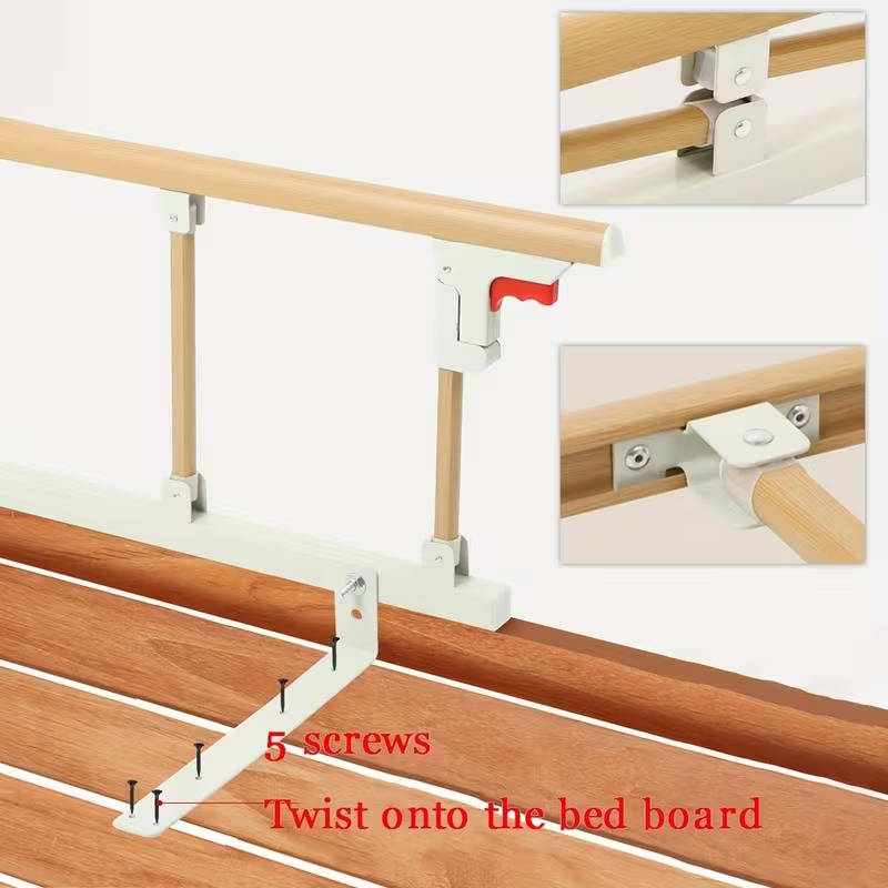 Adjustable Senior Bed Safety Barrier for Peaceful Sleep