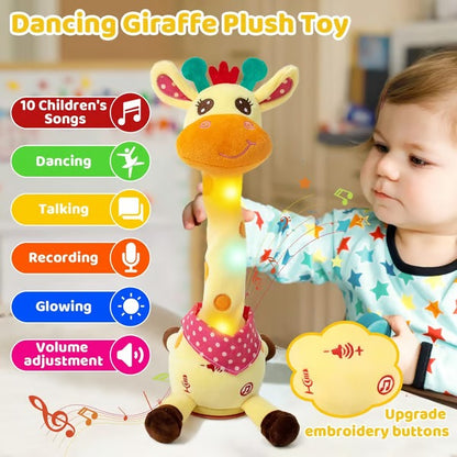 Cuddly Musical Giraffe with Voice Replay, 12in Rechargeable
