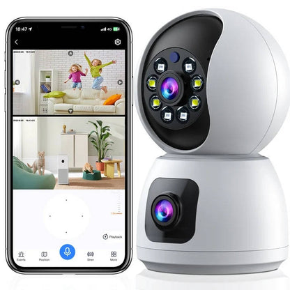 SmartWatch Guardian: Dual Lens Wireless Security Camera