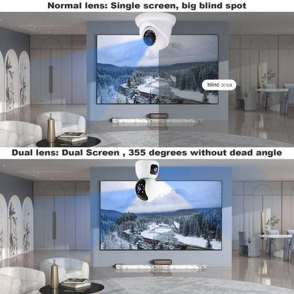 SmartWatch Guardian: Dual Lens Wireless Security Camera