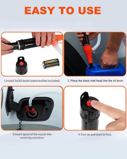 Portable Liquid Transfer Pump with Long Reach and Versatile Use