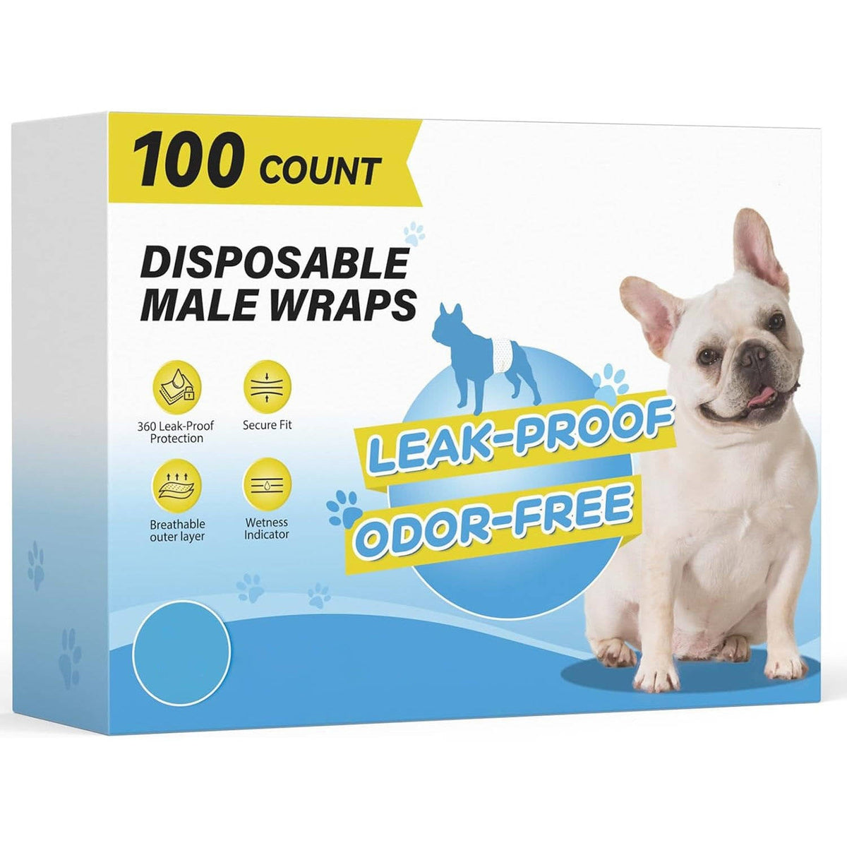 Ultimate Disposable Belly Bands for Male Dogs – 100 Count