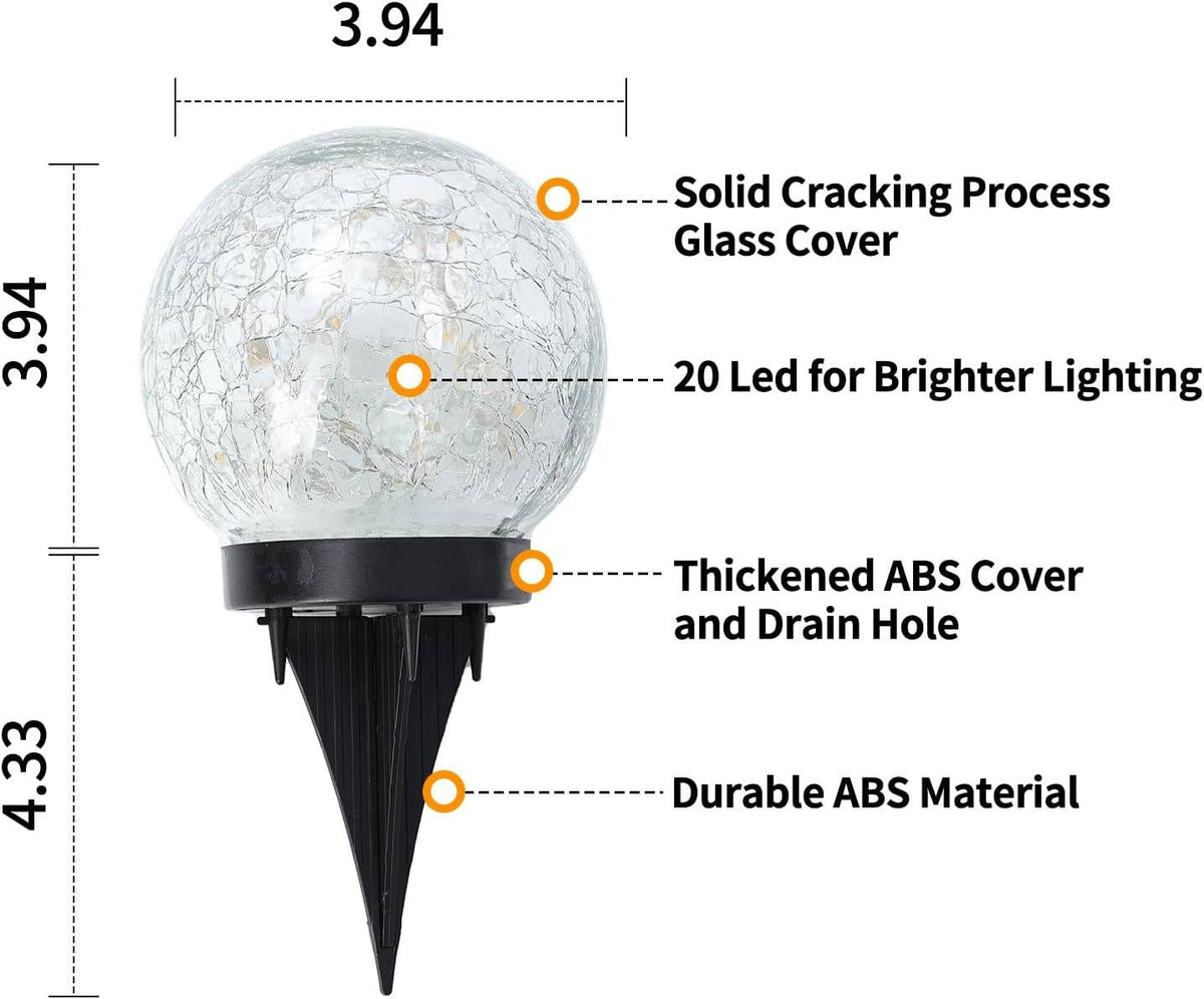 Twilight Radiance Solar Orbs for Outdoor Ambiance - 2 Pack