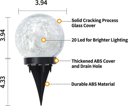 Twilight Radiance Solar Orbs for Outdoor Ambiance - 2 Pack