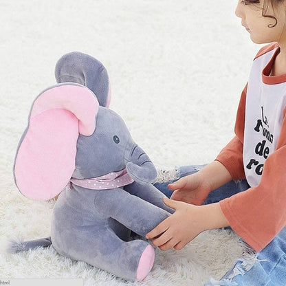 Charming Plush Elephant Toy with Peekaboo Fun and Melodies