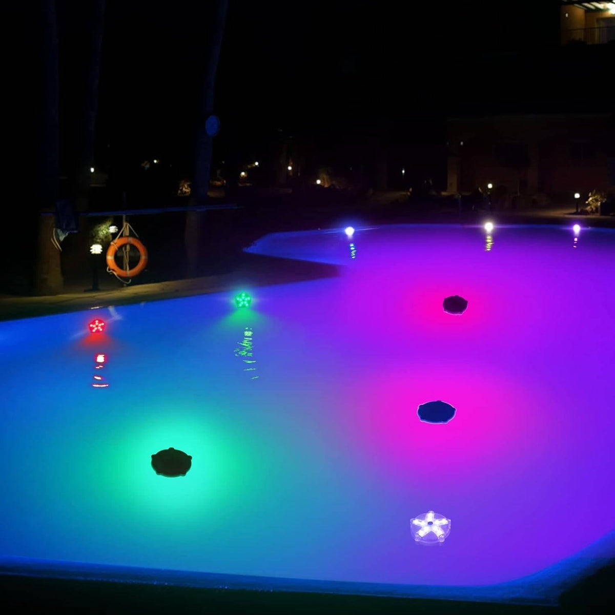 Vibrant Floating Pool Lights for Magical Night Swims
