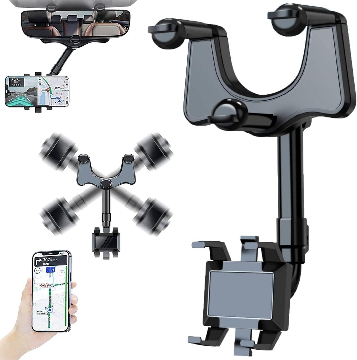 Adjustable Car Smartphone Mount for Safe Hands-Free Use