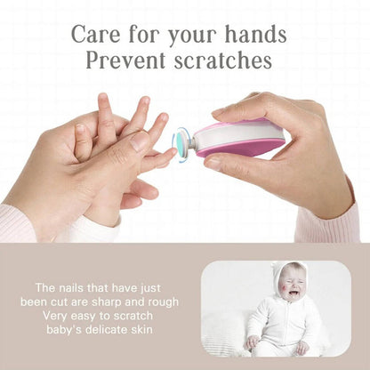 Gentle Baby Nail File with 6 Attachments for Safe Grooming