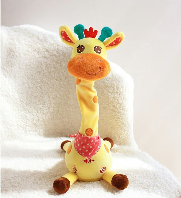 Cuddly Musical Giraffe with Voice Replay, 12in Rechargeable