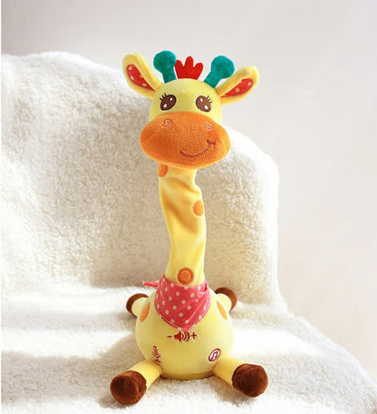Cuddly Musical Giraffe with Voice Replay, 12in Rechargeable