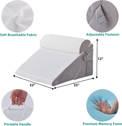 Adjustable Recovery Support Pillow Set for Comfort and Relief