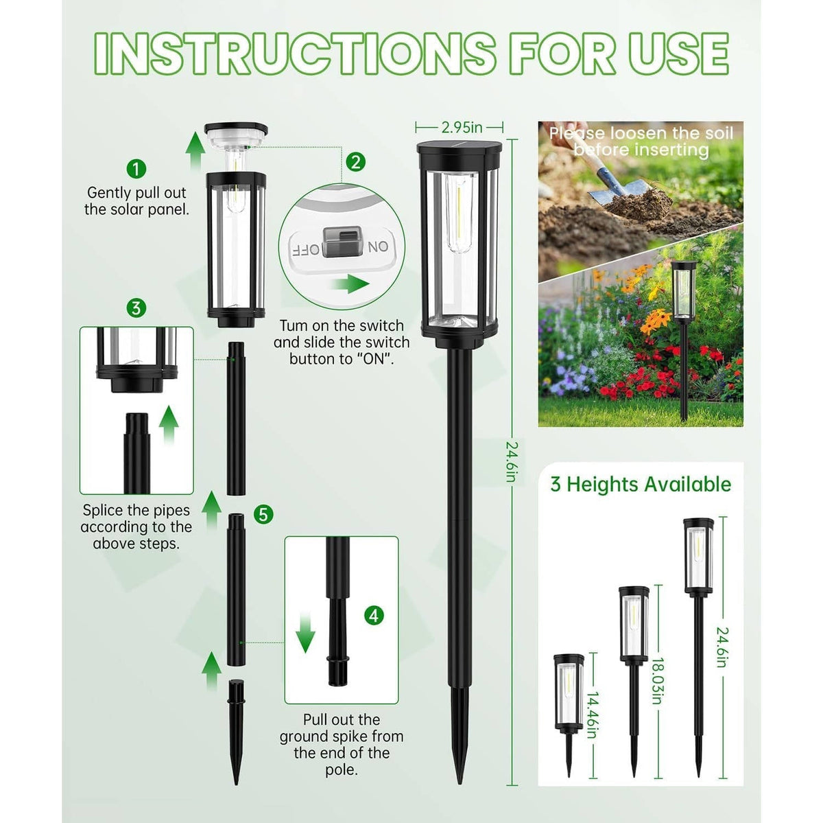 Automatic Outdoor Solar Path Lights for Elegant Garden Illumination