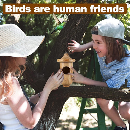 Outdoor Bird Haven 3-Pack with Integrated Feeder for Hummingbirds