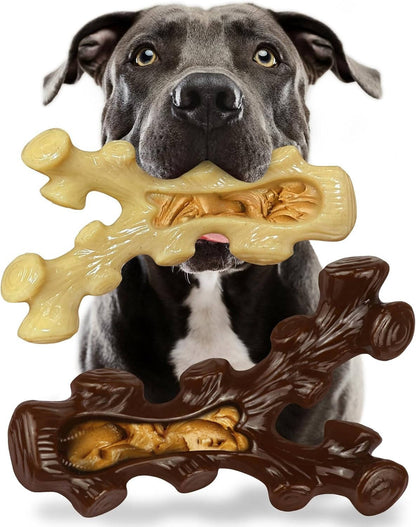 Dual Pack of Tough Dog Chew Toys for Heavy Chewers - Perfect for Medium to Large Breeds