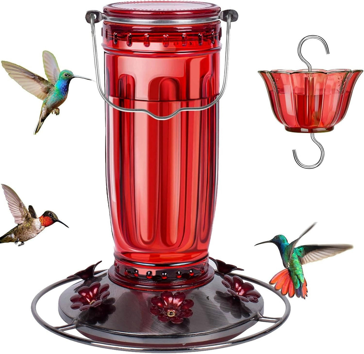 Charming Hummingbird Nectar Station with 6 Feeding Ports