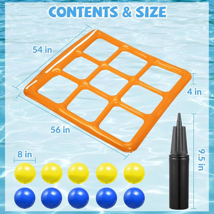 Exciting Floating Game Board for Pool Fun - Giant Tic Tac Toe