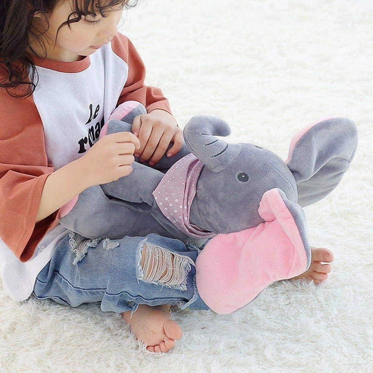 Charming Plush Elephant Toy with Peekaboo Fun and Melodies