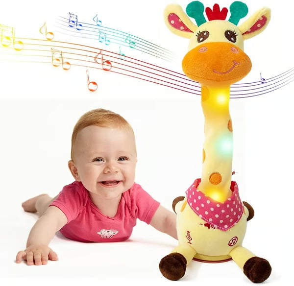 Cuddly Musical Giraffe with Voice Replay, 12in Rechargeable
