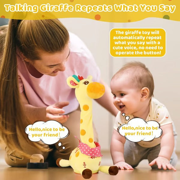 Cuddly Musical Giraffe with Voice Replay, 12in Rechargeable