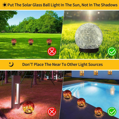 Twilight Radiance Solar Orbs for Outdoor Ambiance - 2 Pack