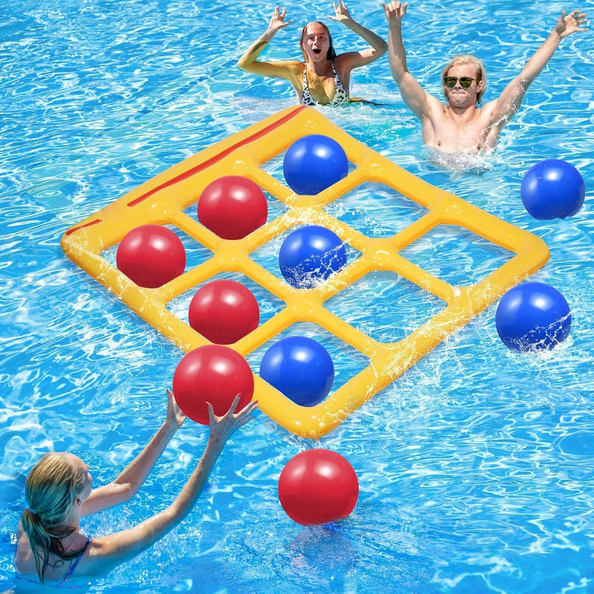 Exciting Floating Game Board for Pool Fun - Giant Tic Tac Toe