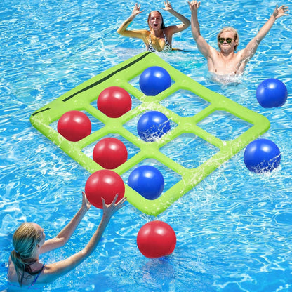 Exciting Floating Game Board for Pool Fun - Giant Tic Tac Toe