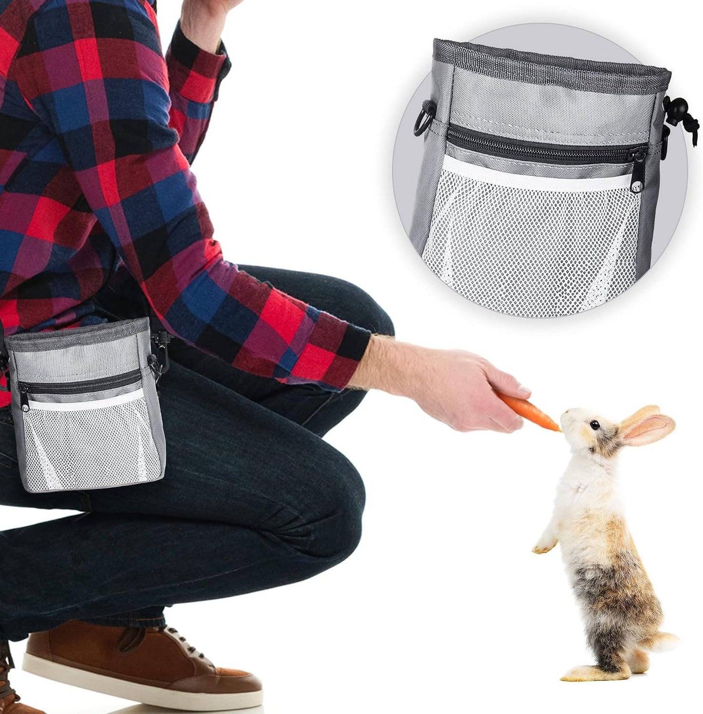 Portable Pet Reward Pouch for Training and Travel