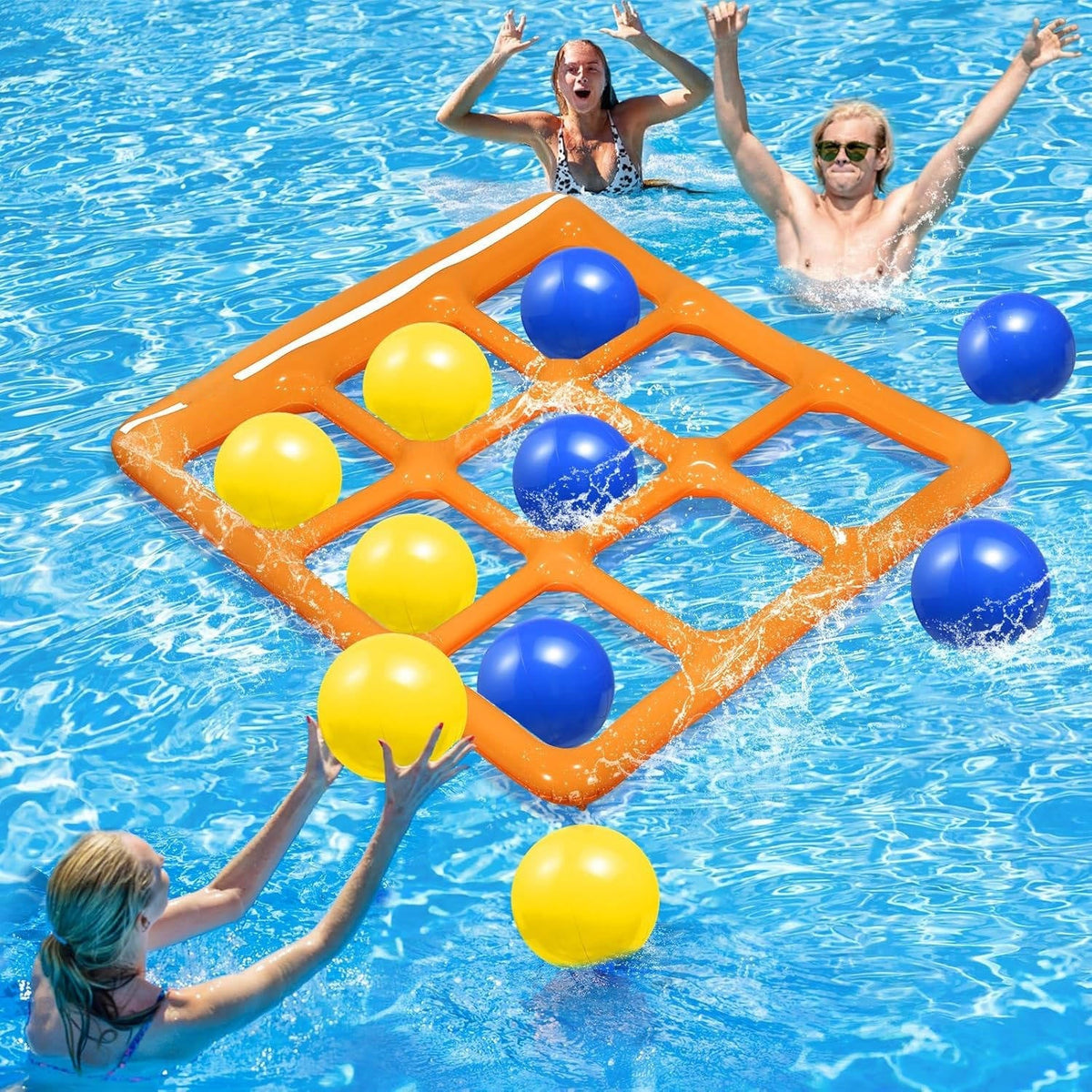Exciting Floating Game Board for Pool Fun - Giant Tic Tac Toe