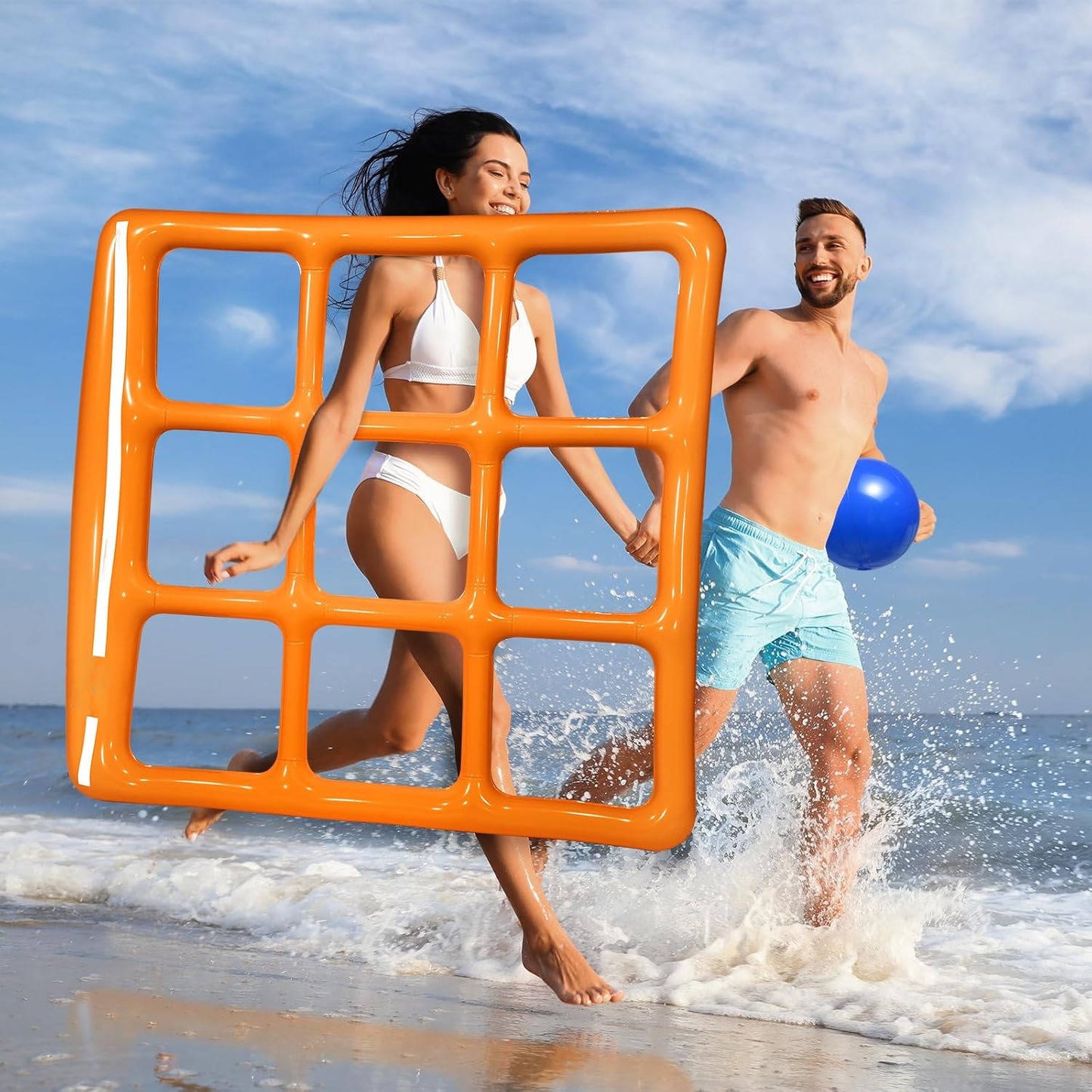 Exciting Floating Game Board for Pool Fun - Giant Tic Tac Toe