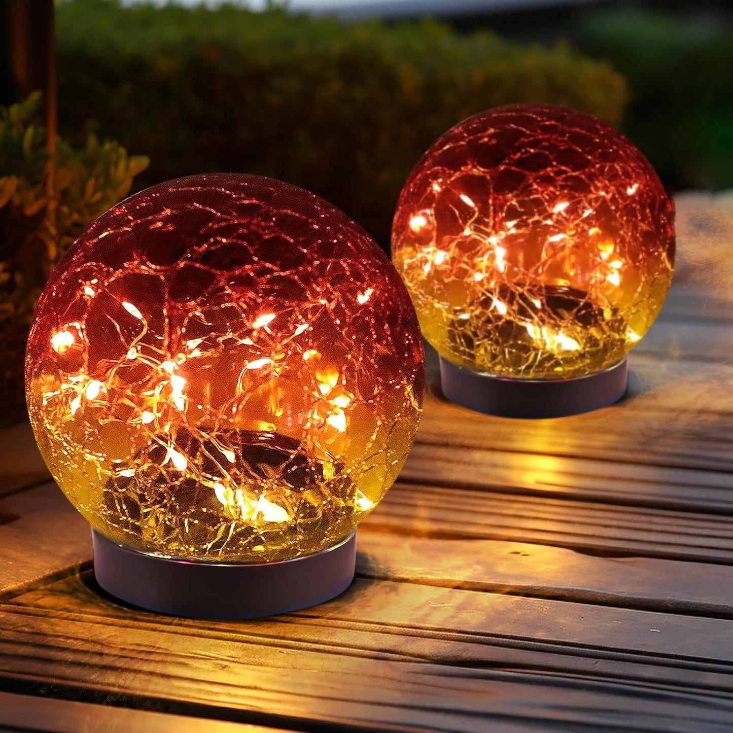 Twilight Radiance Solar Orbs for Outdoor Ambiance - 2 Pack