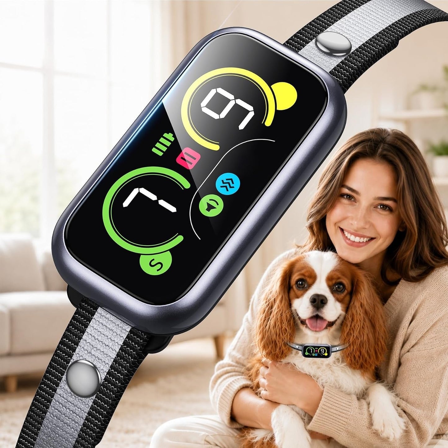 Rechargeable Anti-Bark Collar with Customizable Modes