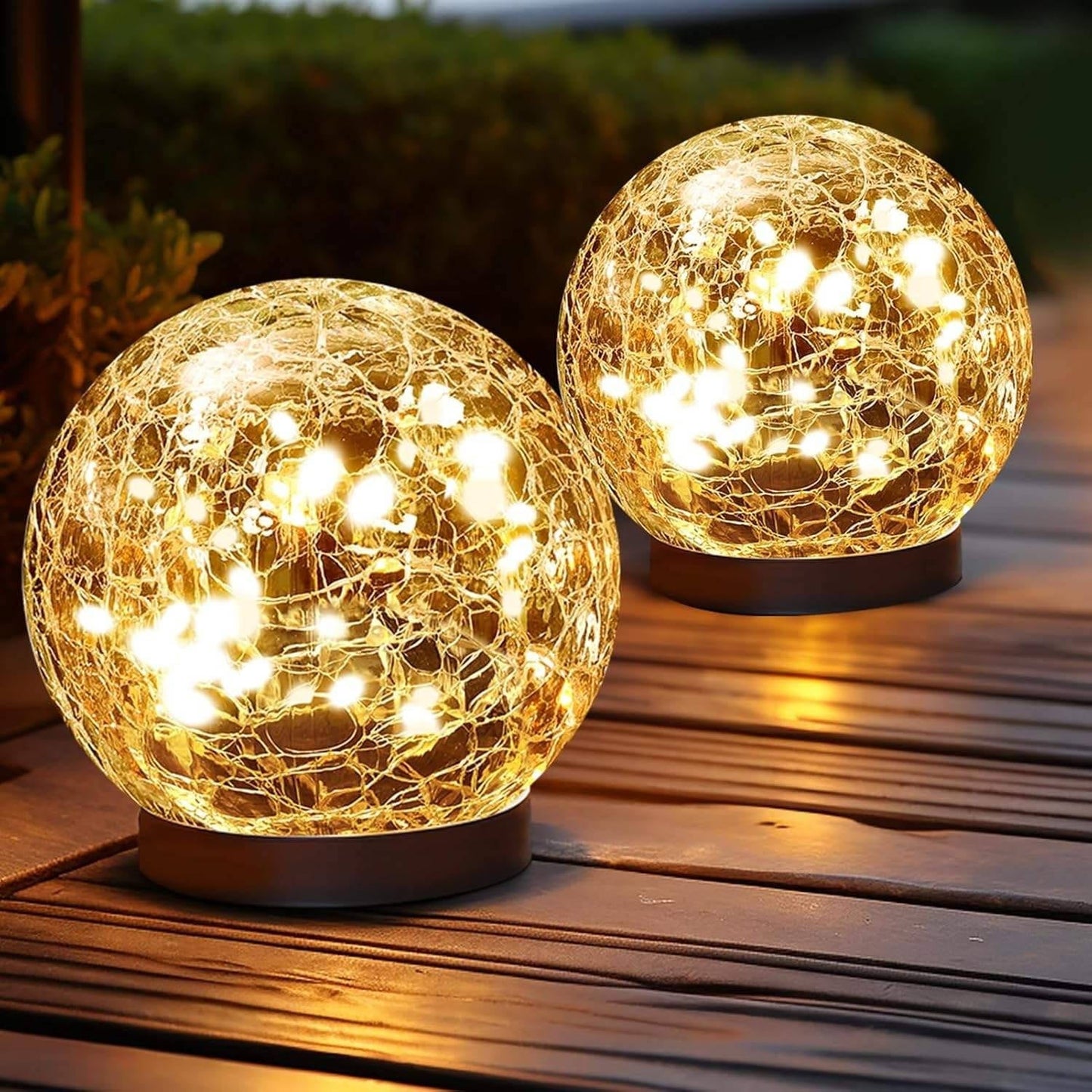 Twilight Radiance Solar Orbs for Outdoor Ambiance - 2 Pack