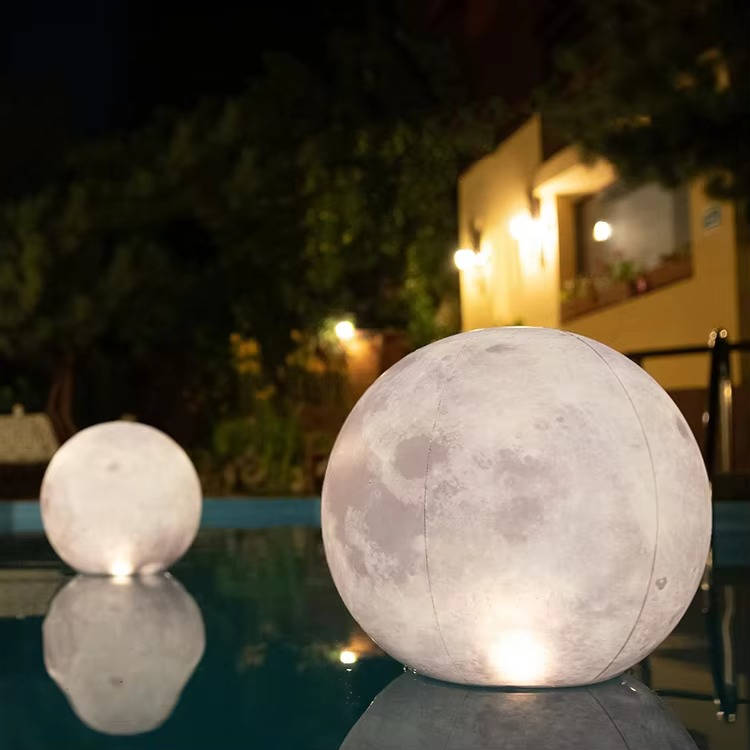 Lunar Glow Floating Solar Pool Orbs – 14" Inflatable Lights