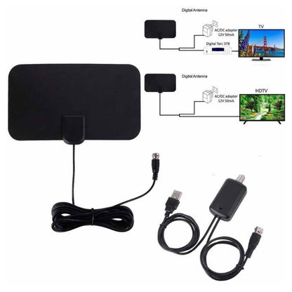 UltraClear 300-Mile Indoor HDTV Antenna with Enhanced Signal Boost