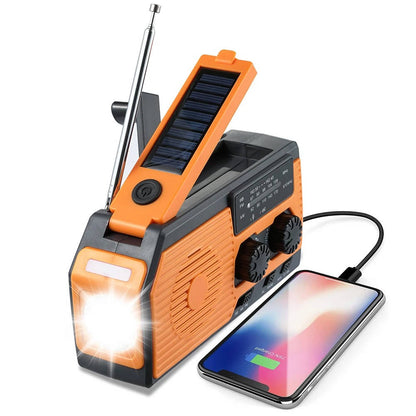Solar Hand Crank Emergency Radio with 5000mAh Power Bank and Weather Band