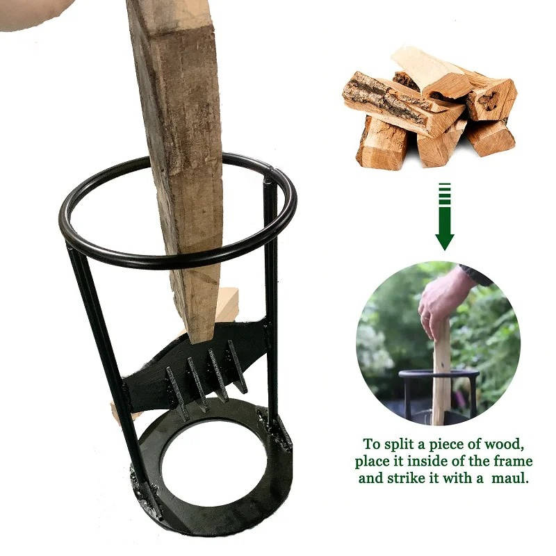 Effortless Log Splitter with Sturdy Base and Comfortable Grip