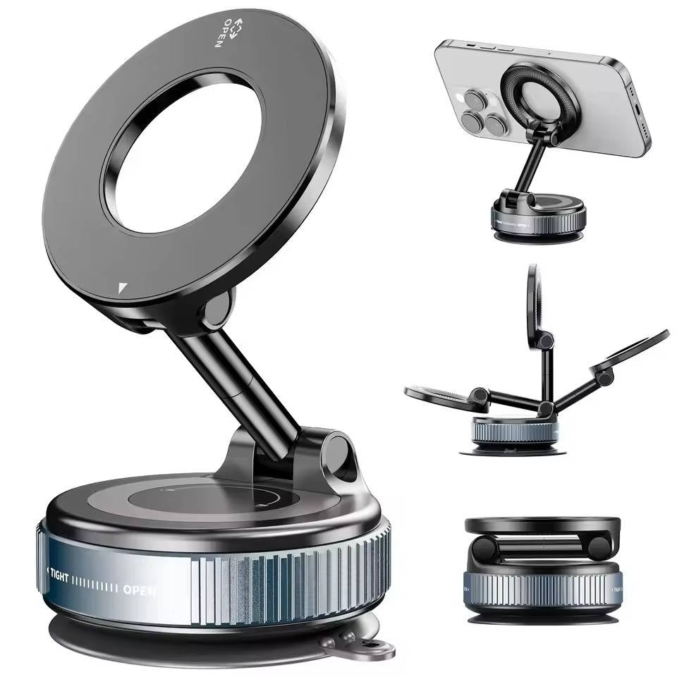 Magnetic Car Phone Holder with 360° Rotation for All Devices